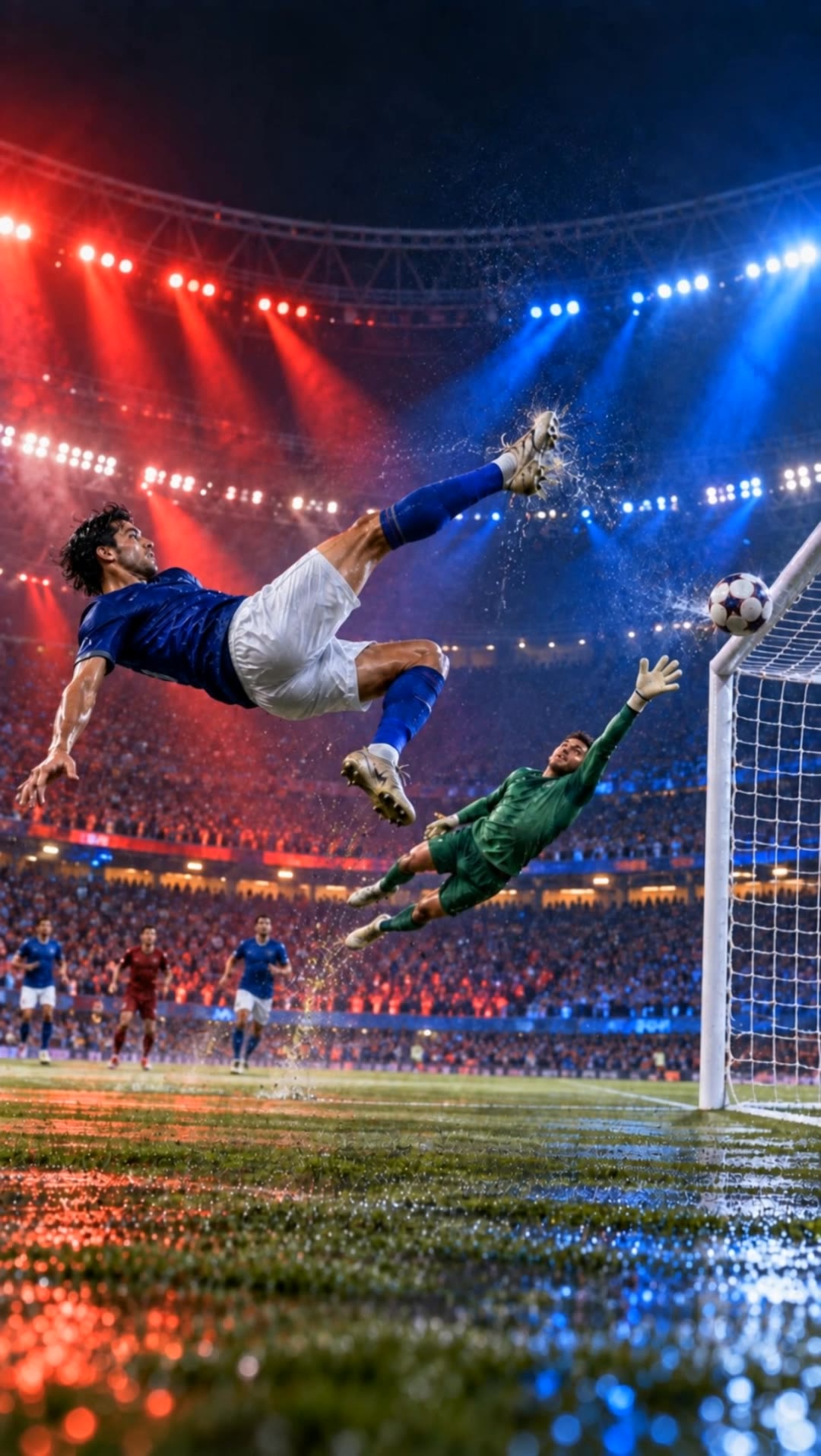 Bicycle kick and goal shot - bicycle kick AI video