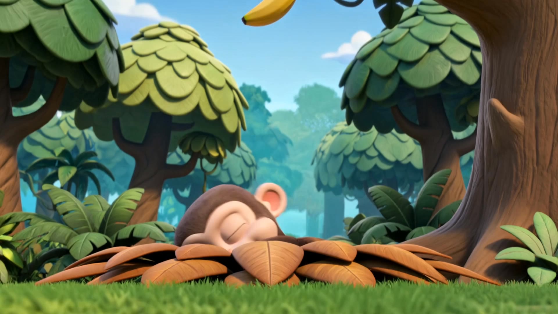 🐒🍌 The Silly Little Monkey | F - banana flips AI video