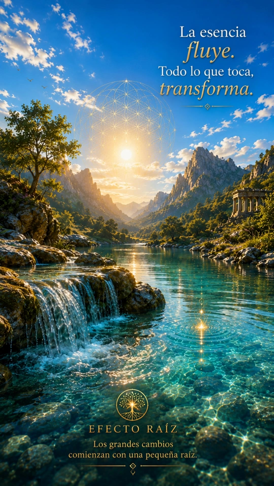 Essence Waterfall - motion waterfall picture AI video