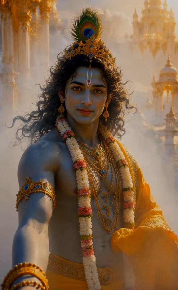 krishna with his flute - krishna lipsync AI video