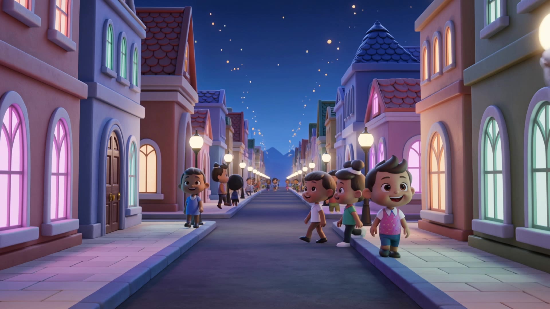 Create a short cinematic 3D cart - city the animation characters AI video