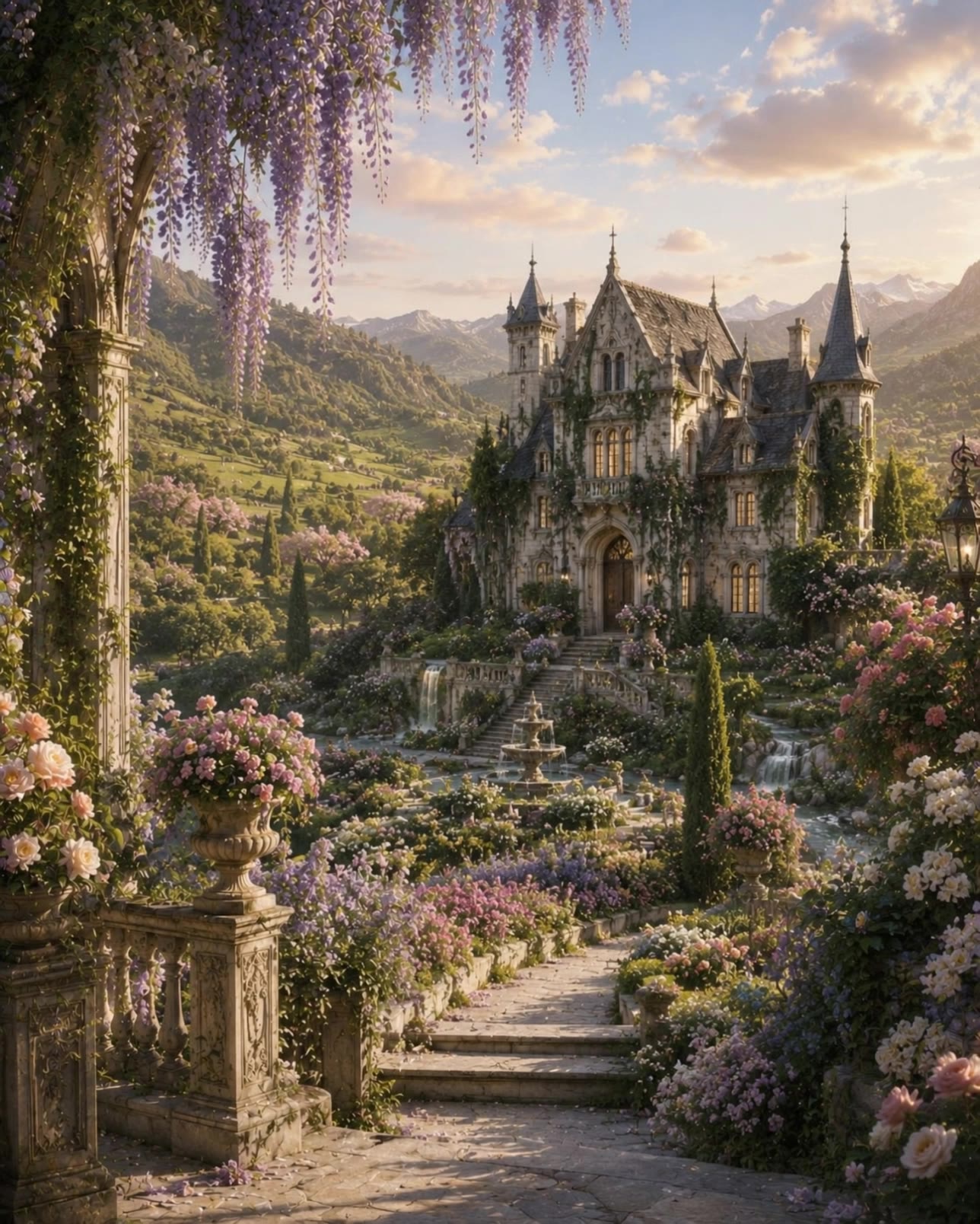 Kling AI work 315198258612627 - pictures of flowers in nature AI video