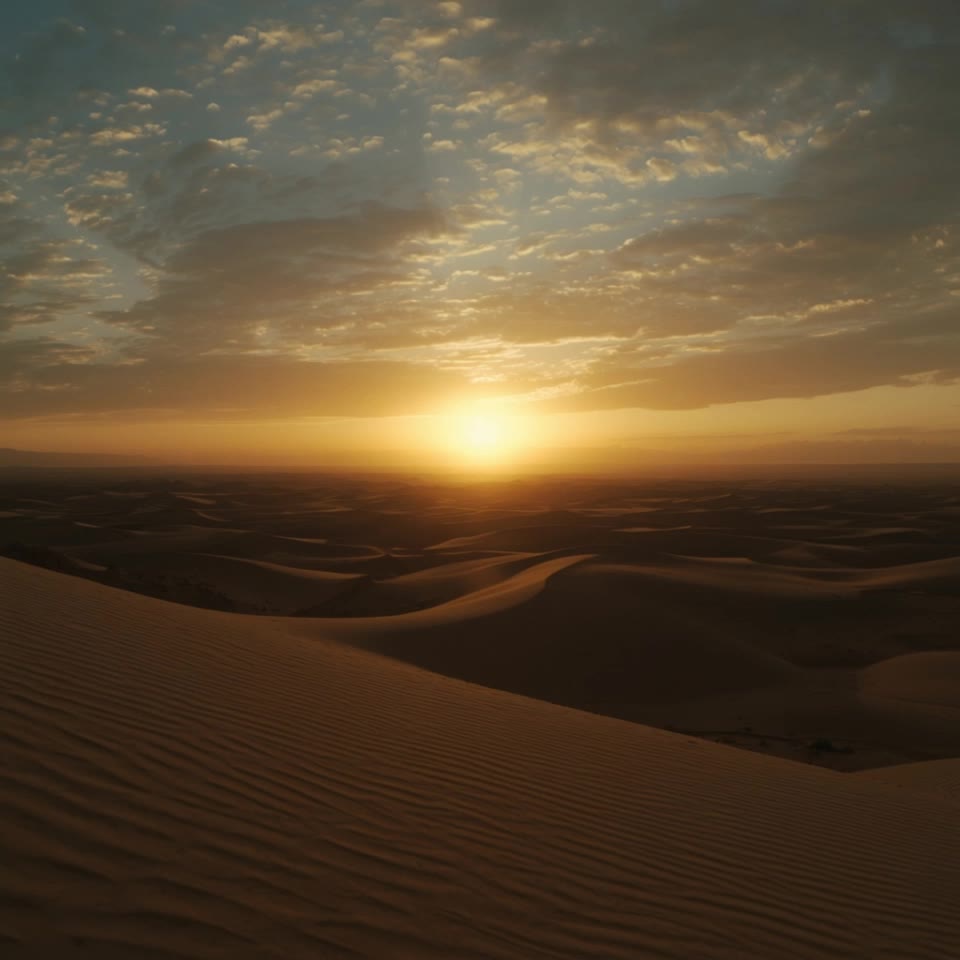 Desert sunset - desert youtube thumbnail AI video