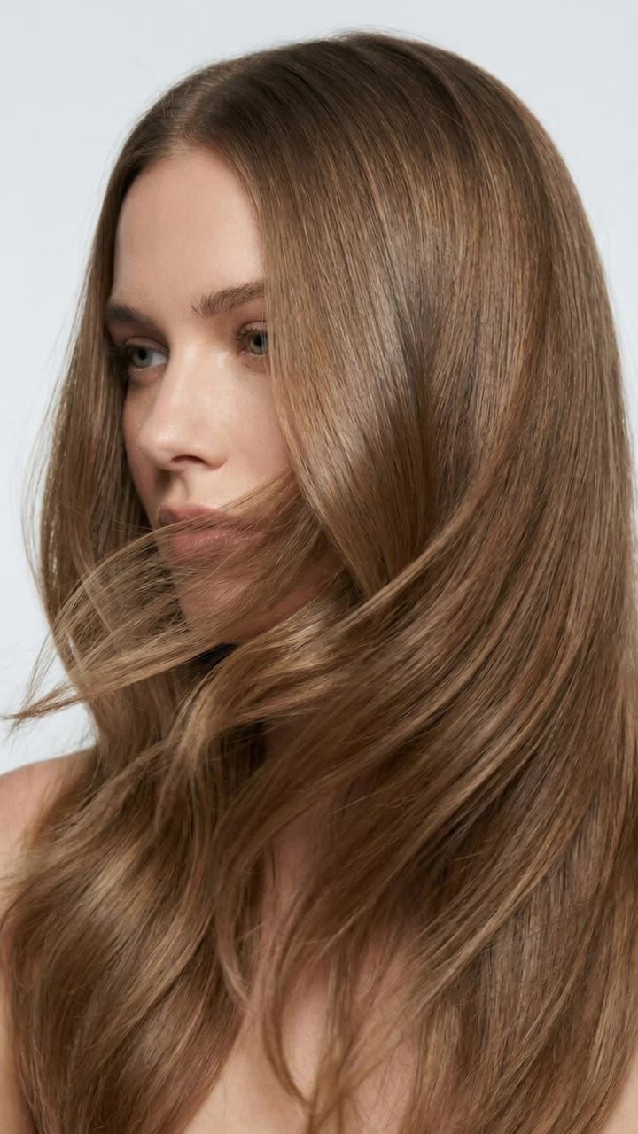 Hair in the wind - undercutting long hair AI video
