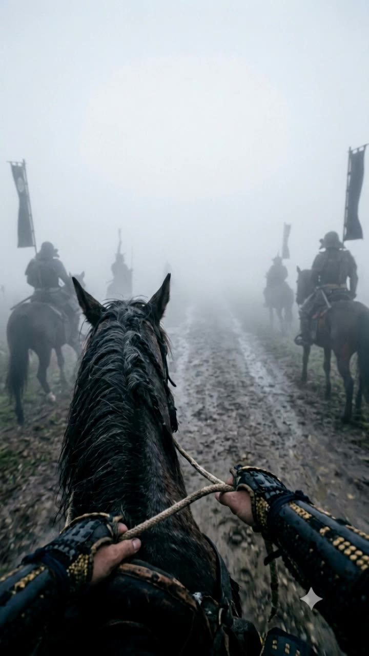POV shot from the back of horse - pov AI video