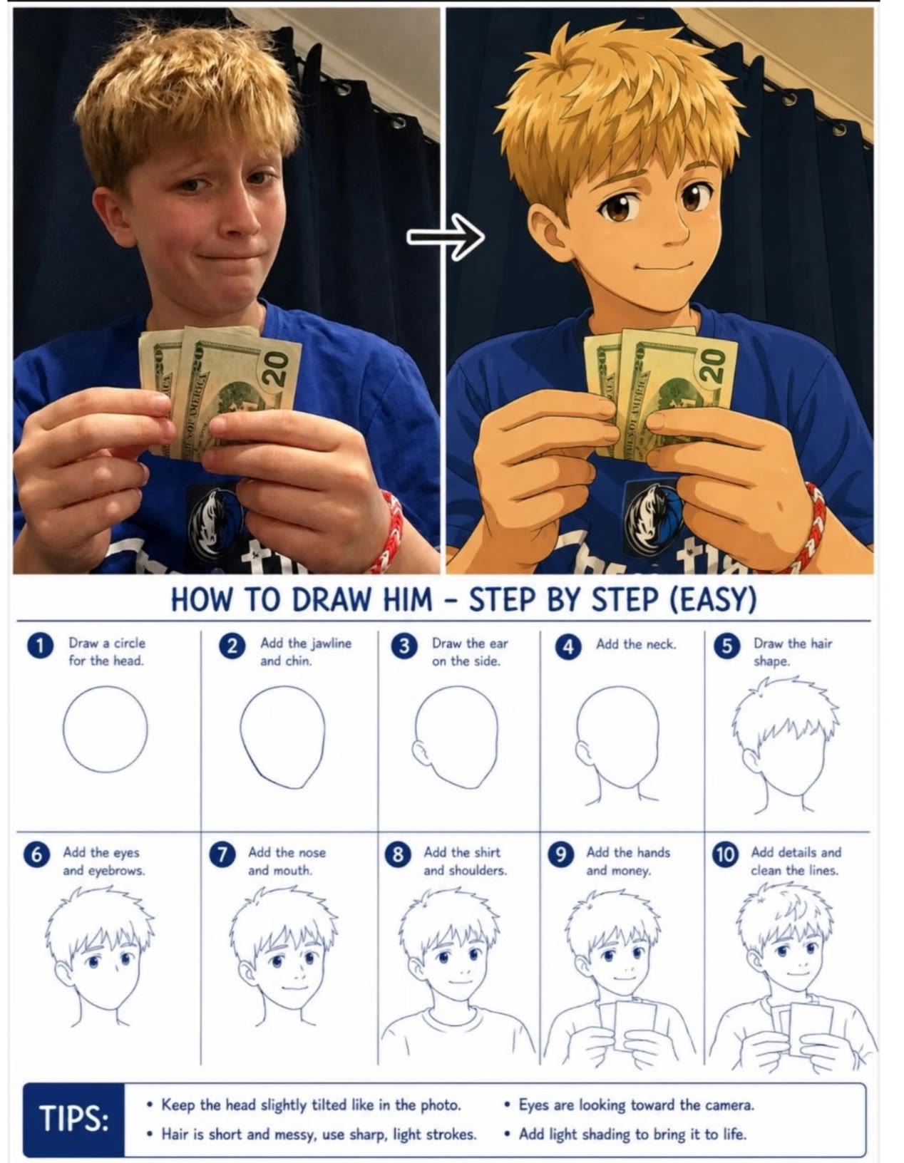 Kling AI work 317060649320550 - steps to draw anime AI video