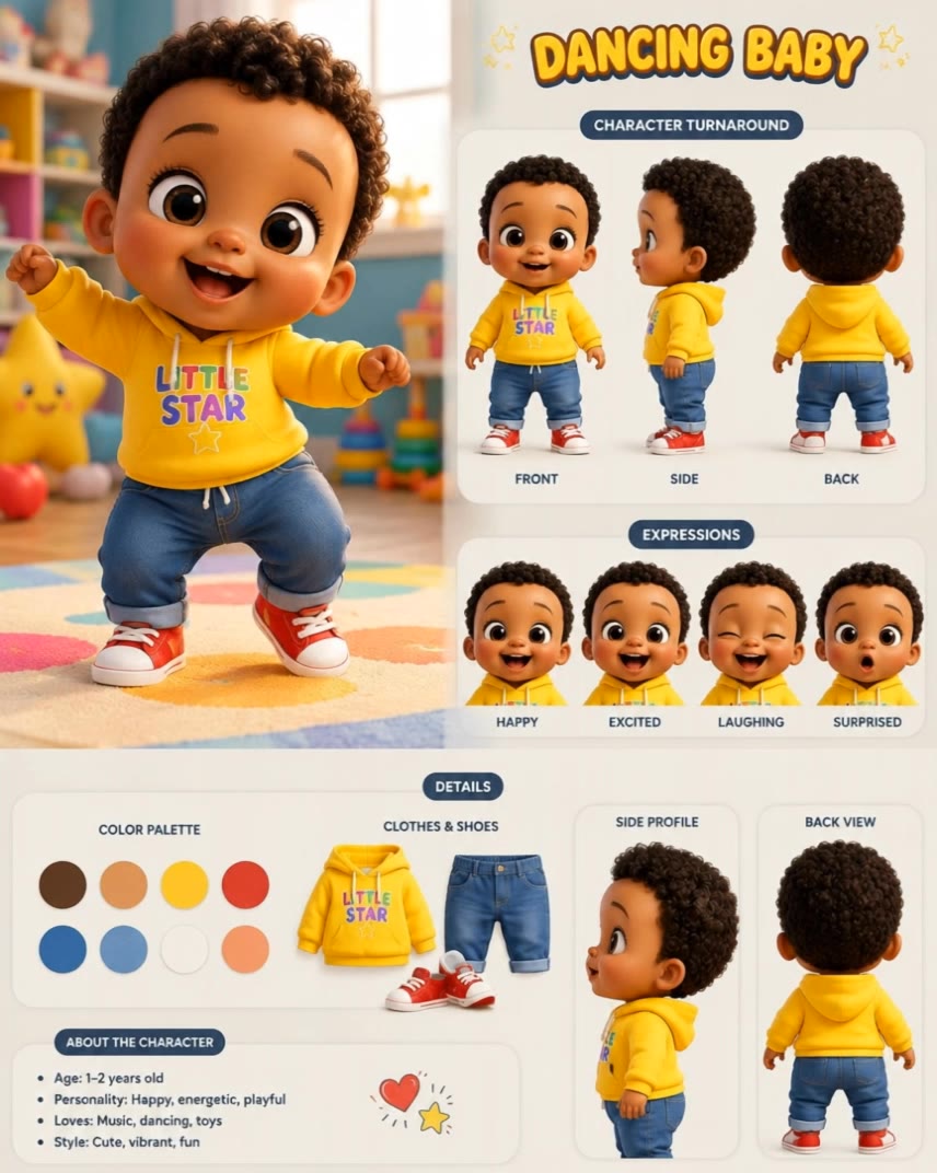 🎵 Dancing Baby: Little Star’s B - ai baby video maker free AI video