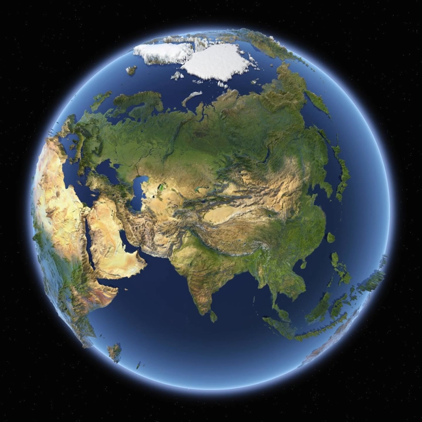 Krasnoyarsk  - planet world map generator AI video