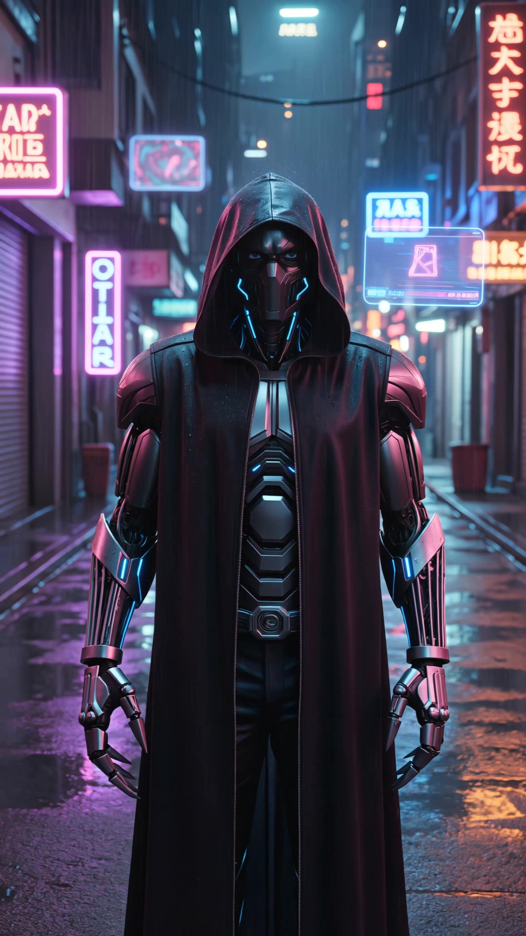 Kling AI work 307979619665923 - fingers cyberpunk AI video
