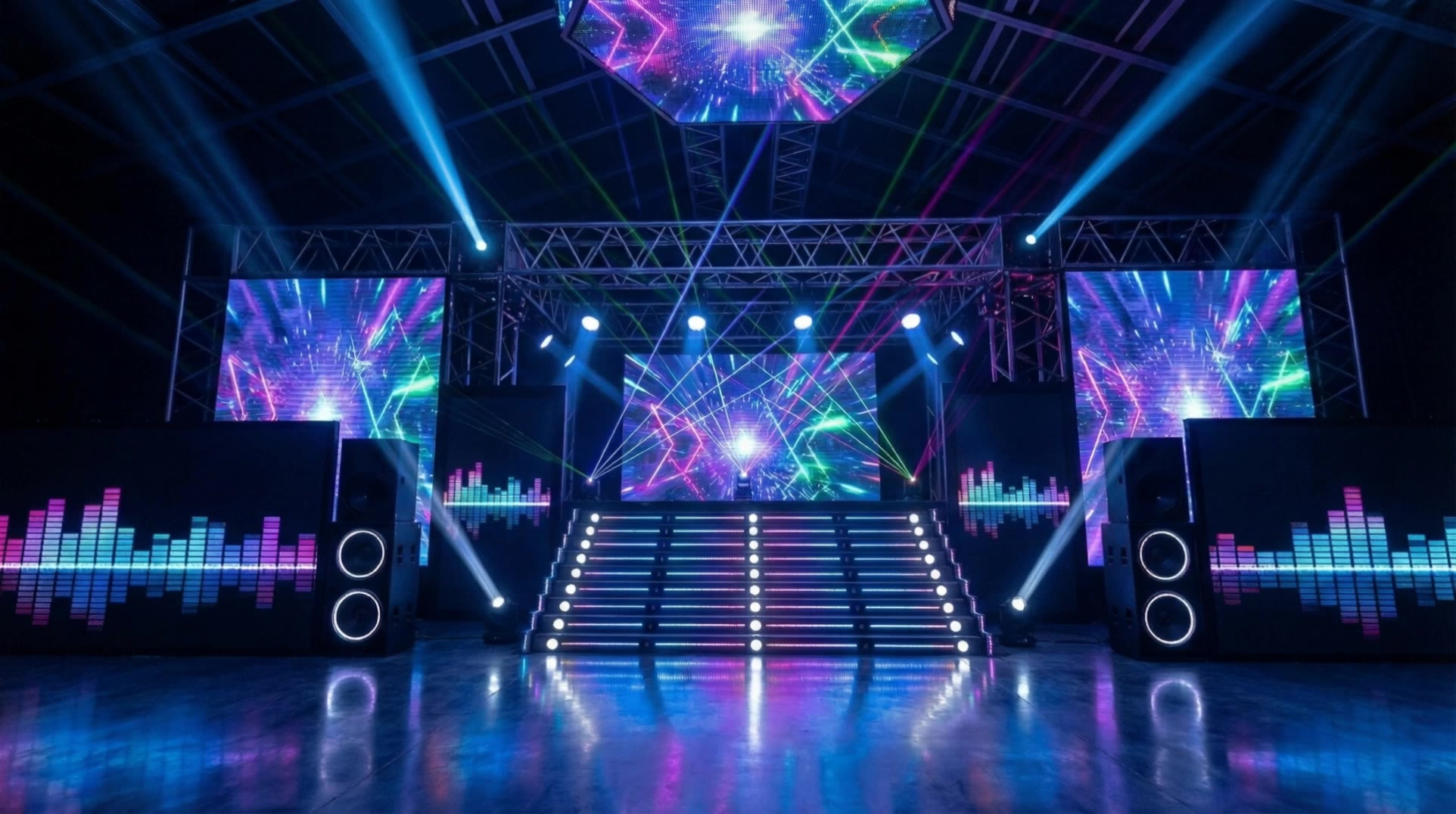 Center Stage - mac stage light effect AI video