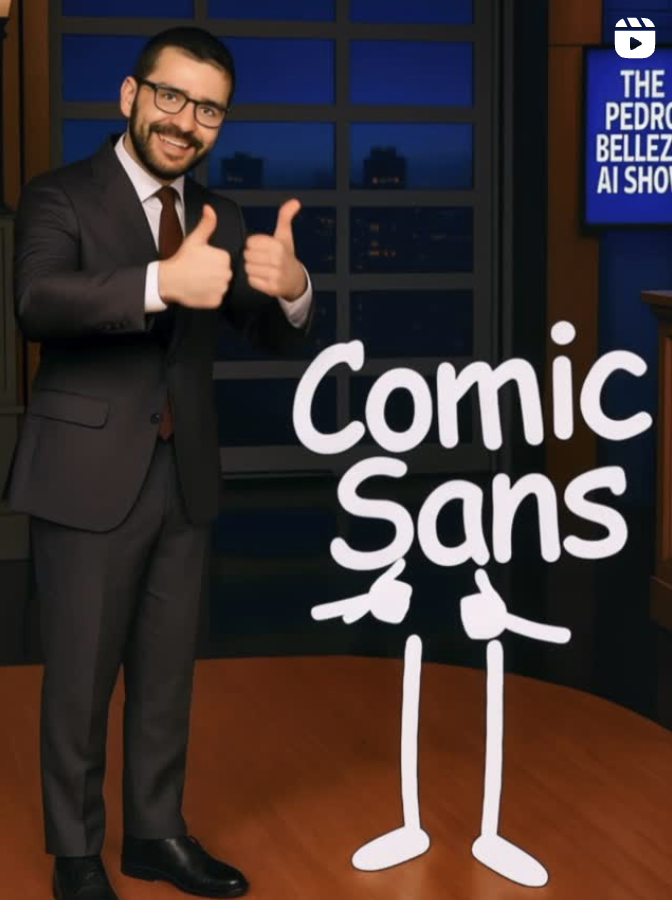 Pedro AI Show - Comic Sans - comic ai AI video