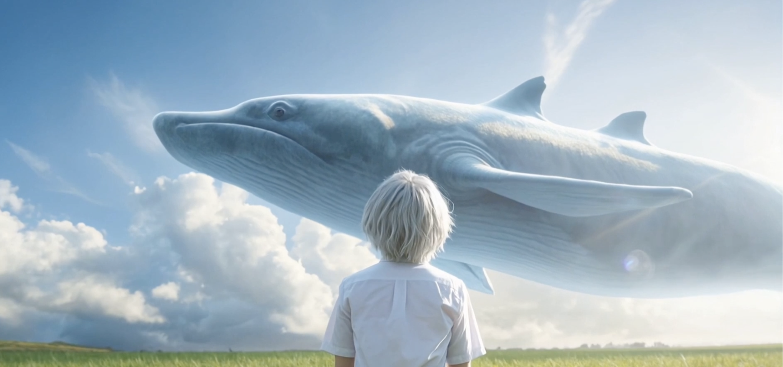 Whale Cloud - whale desktop wallpaper AI video