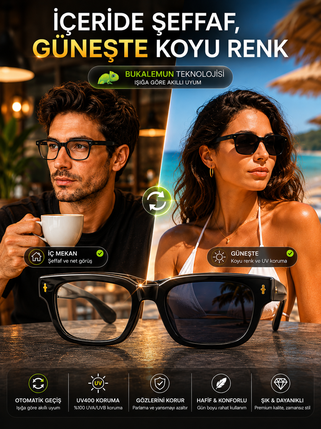 SUNGLASSES - sunglasses template AI video