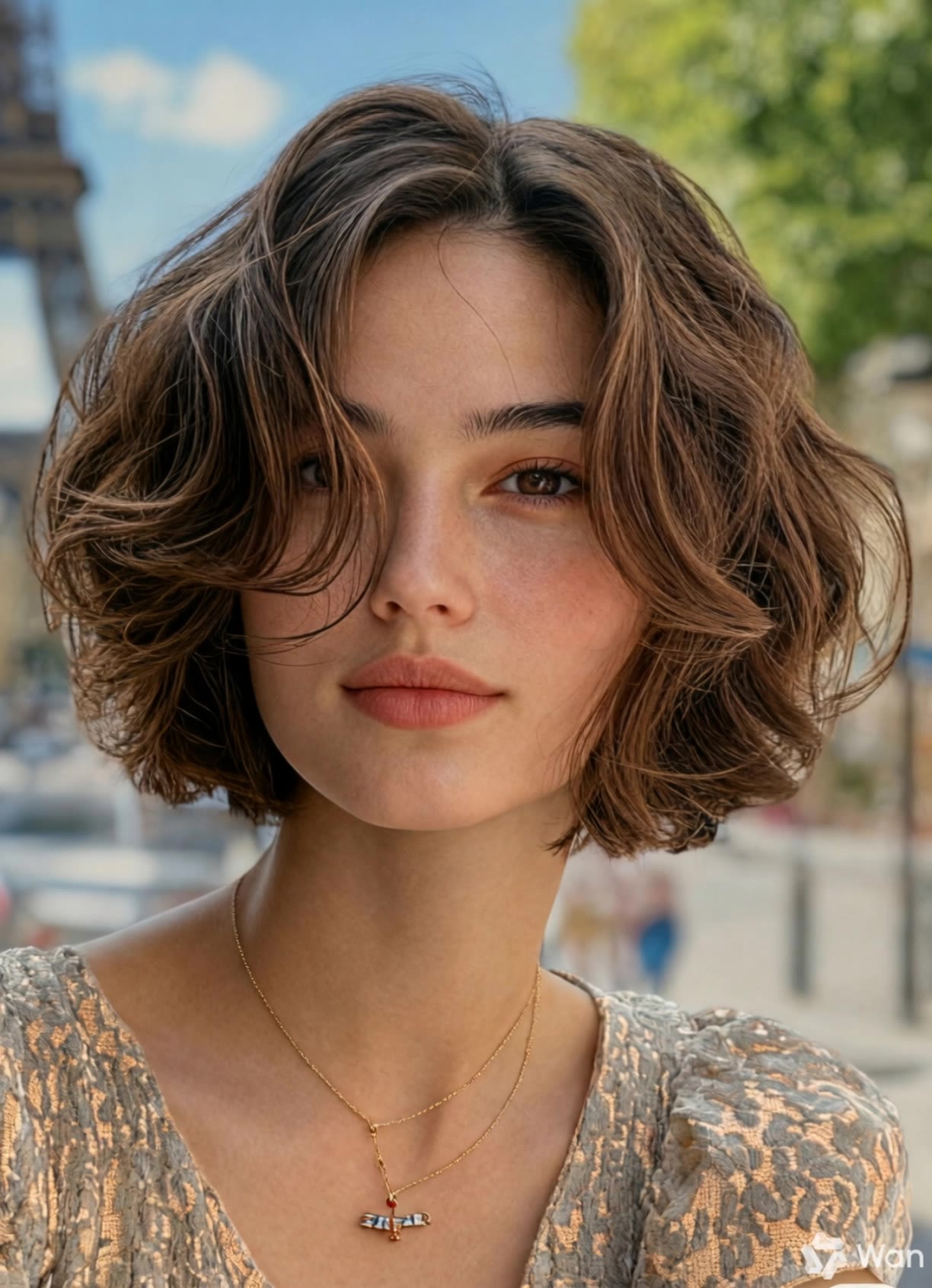 вино - haircut for oval face female AI video