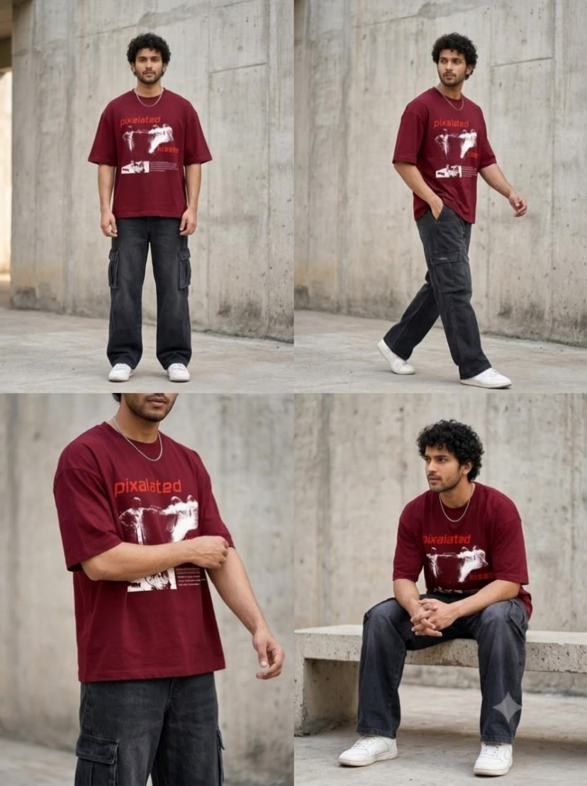 tshirt brand ad generating promp - what are the cool young men cloth brand logo AI video