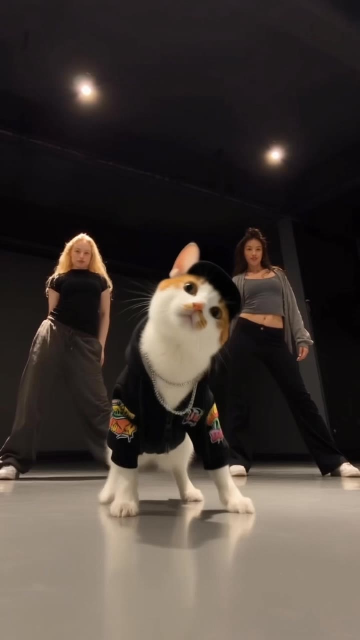 hip cat - hip picture AI video