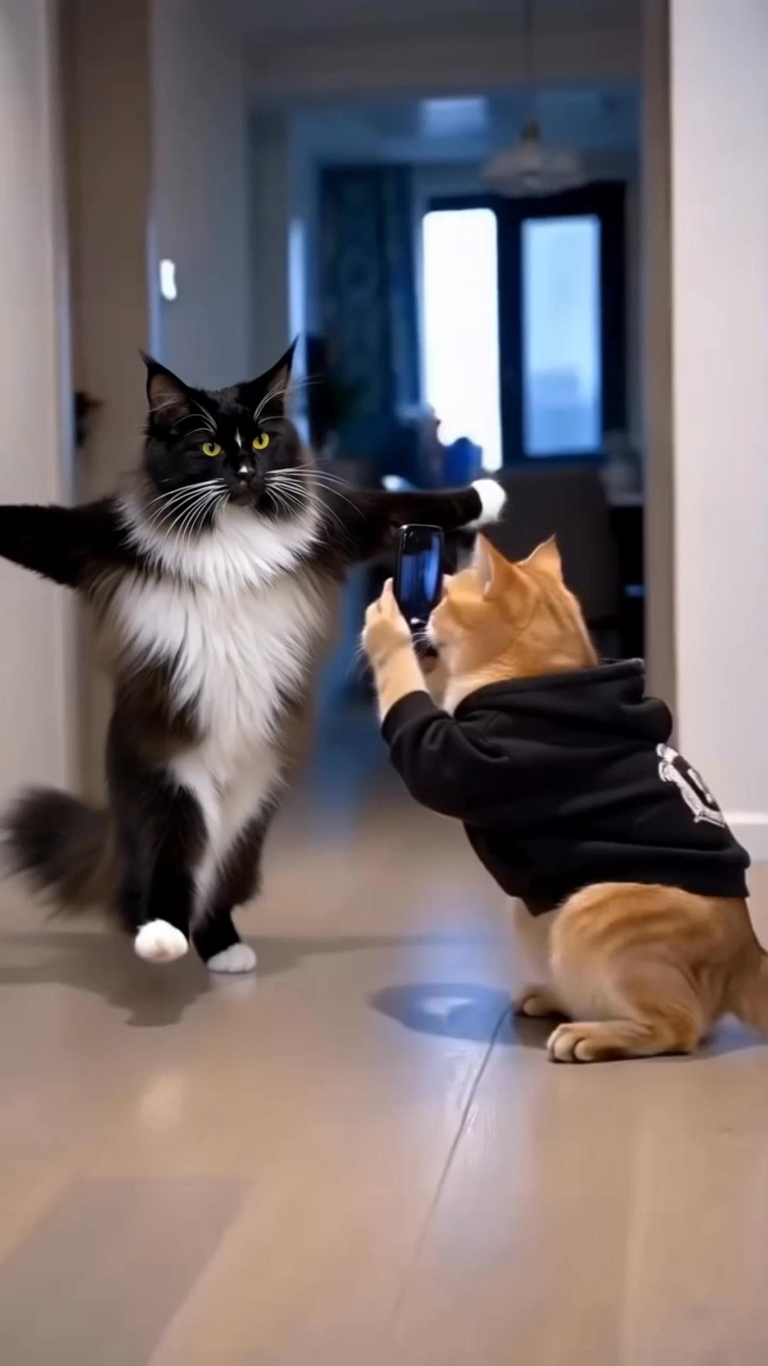 Cat Dance Challenge 🐾 - ai cat video AI video