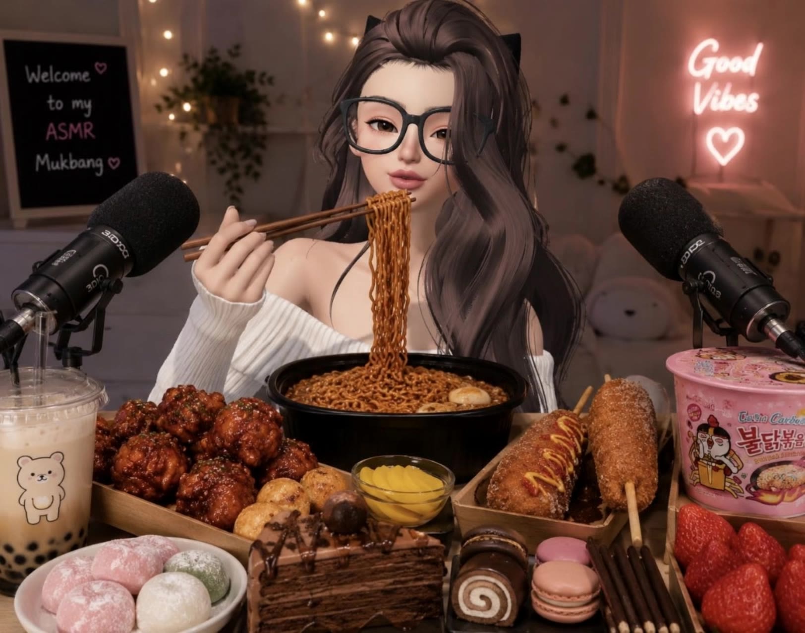 Kling AI work 314741069613509 - mukbang youtube thumbnail AI video