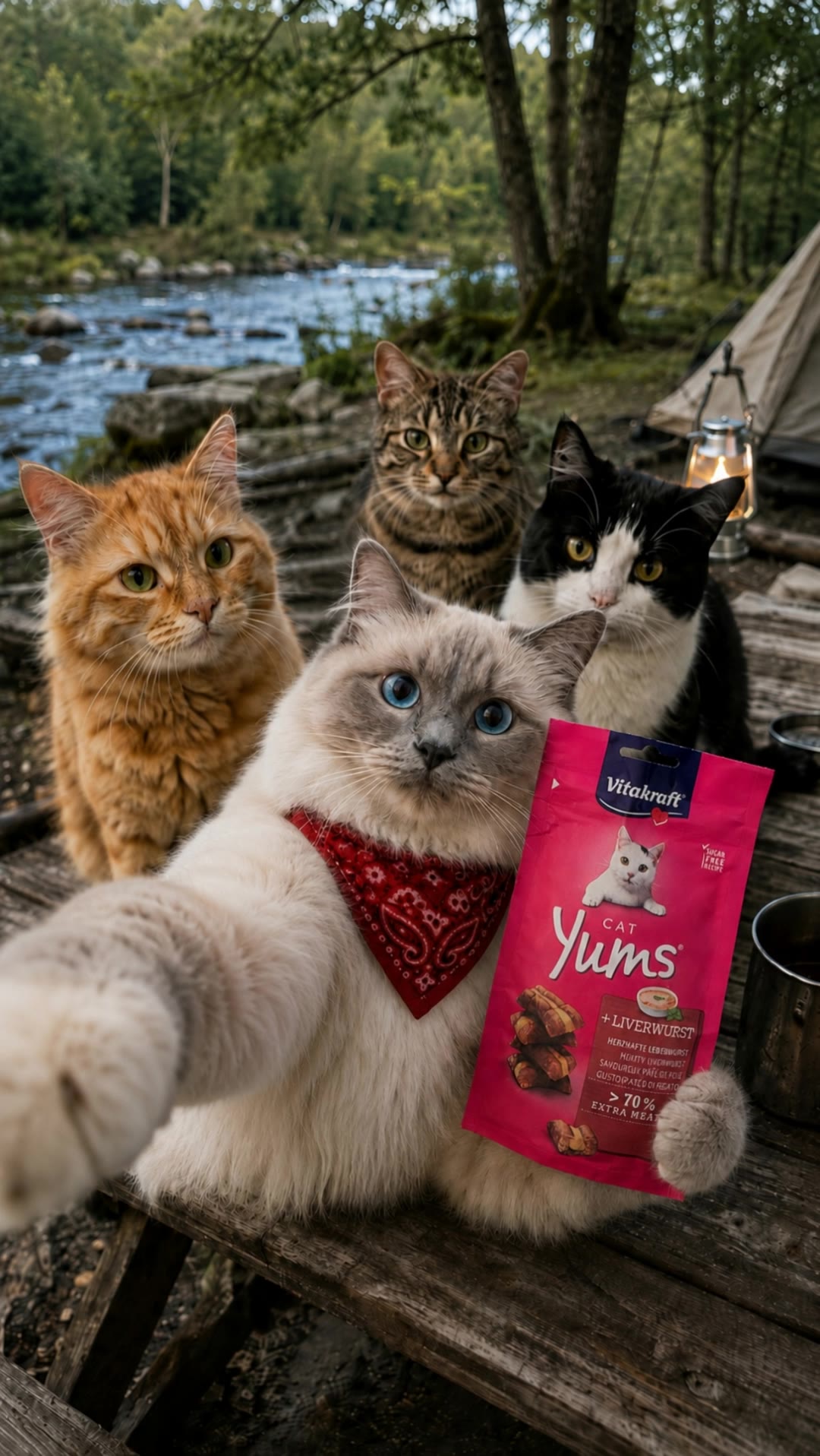 Cats reviewing cat food funny - ai cat video AI video