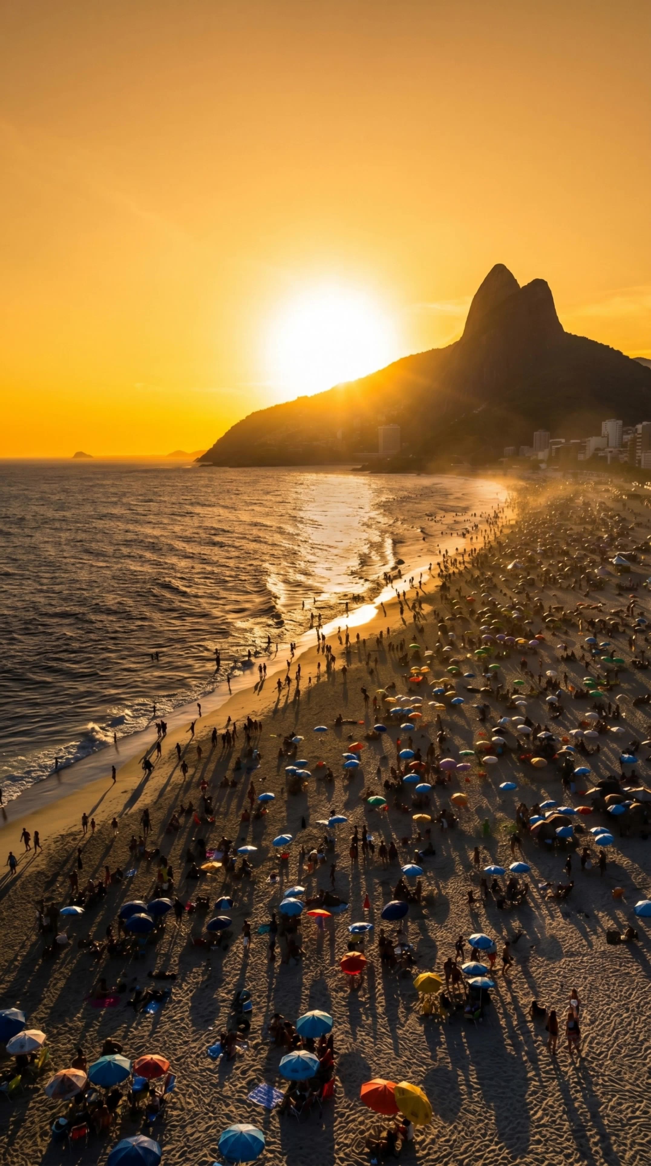 Timelapse Ipanema sunset - timelapse kling ai AI video