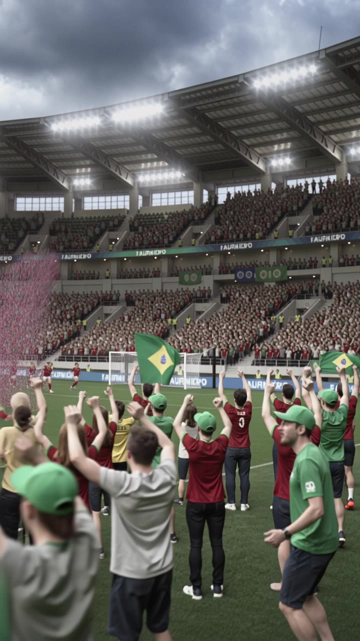Kling AI work 313402329501261 - football fans celebration AI video