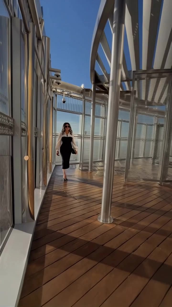 burj khalifa at the top - remove text from video AI video