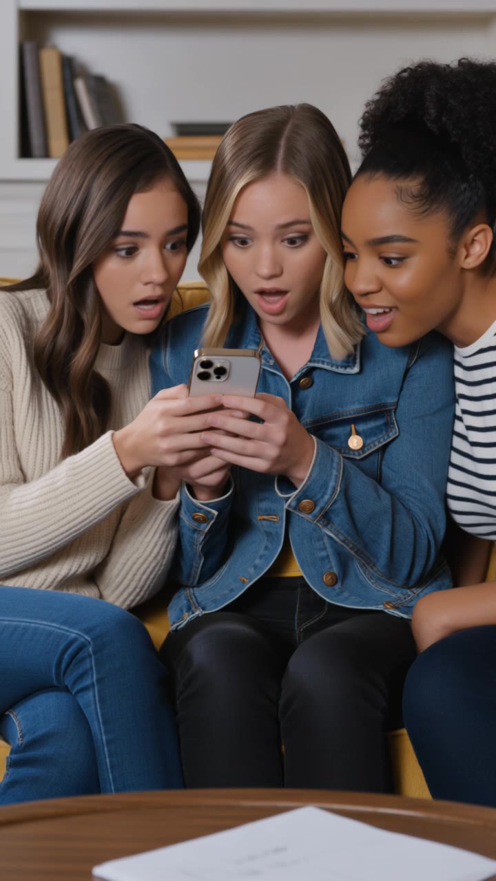 Embarrassing, 3 friend Shocked - social media post dimensions AI video