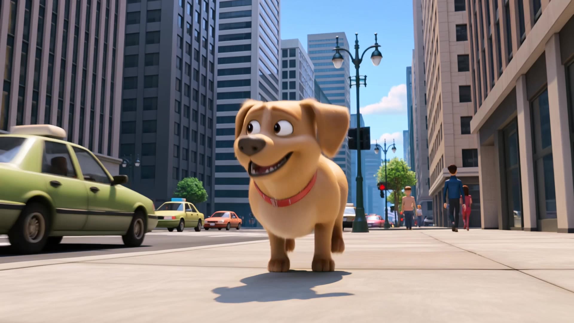 cat walks on modren city's  - city the animation characters AI video