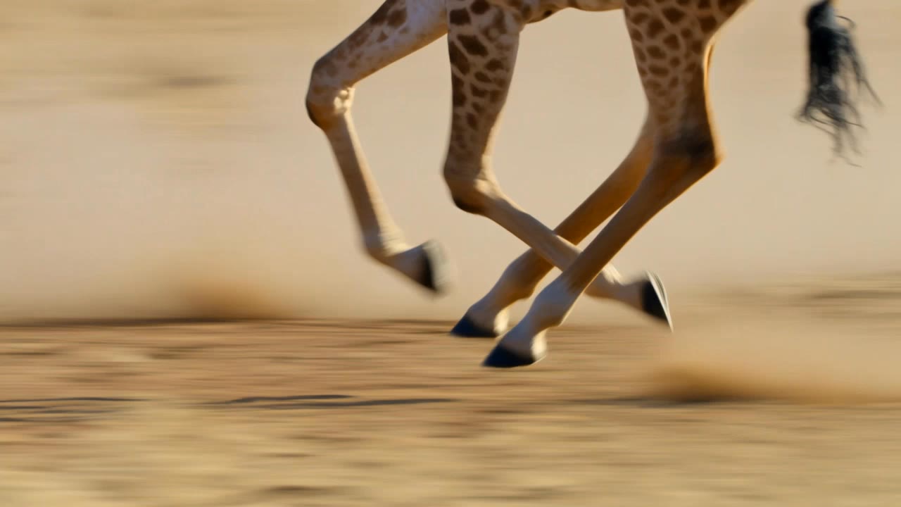girrafe wild animal  - ai animal AI video