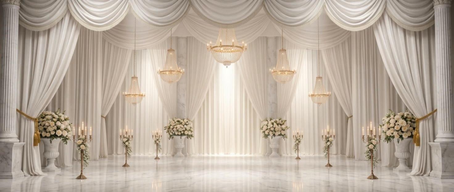 Wedding background fog - purple checkered background AI video