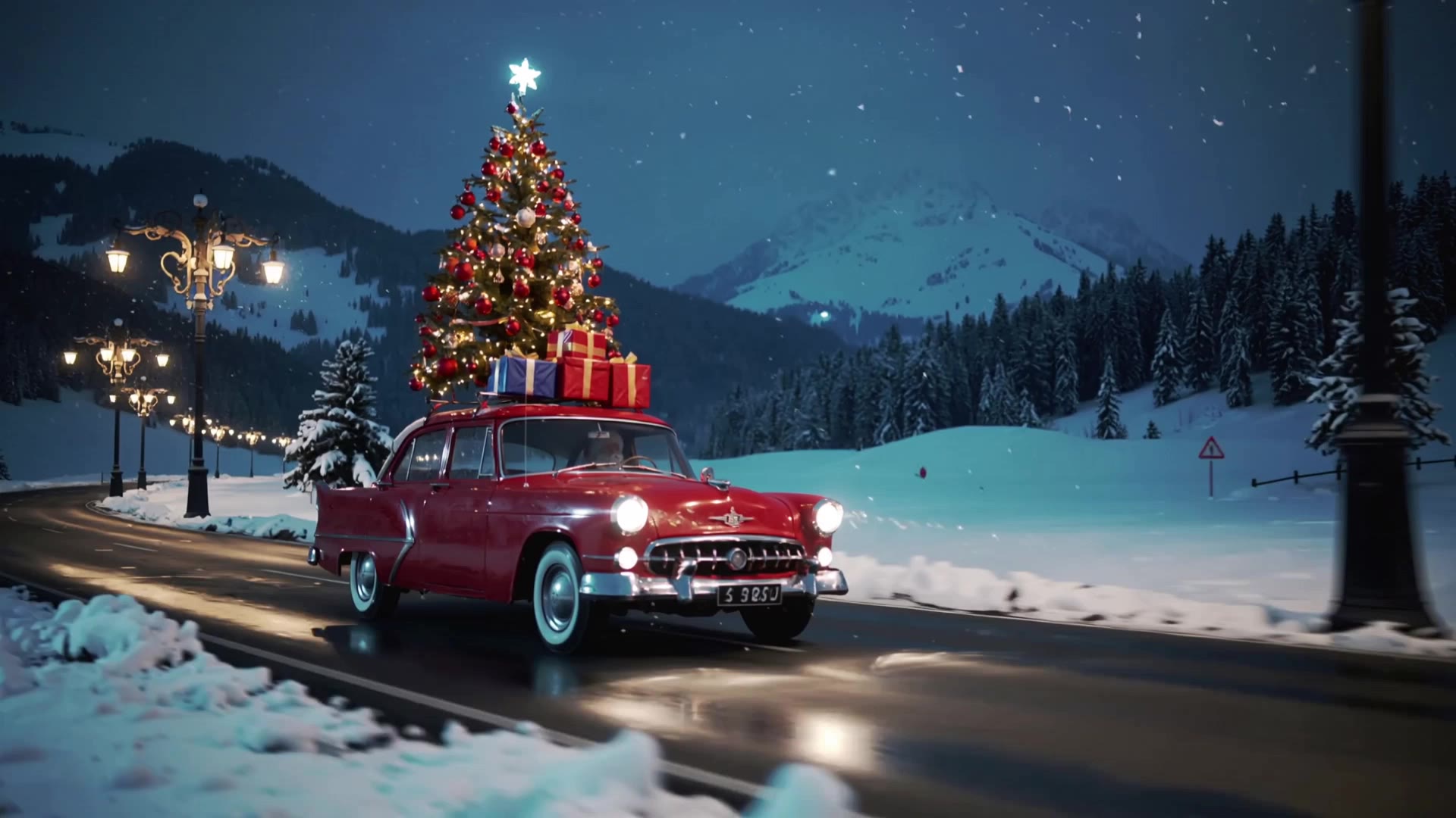 Santa, festive, christmas - background clipart christmas AI video