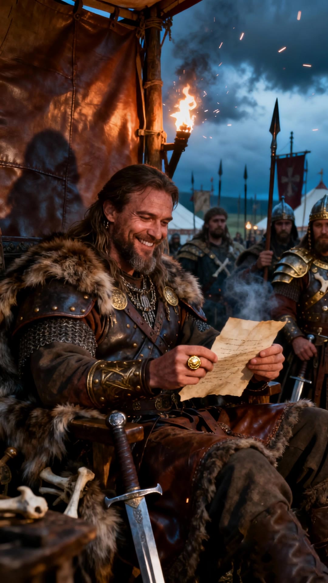 Attila The Hun having good news - the hun video AI video