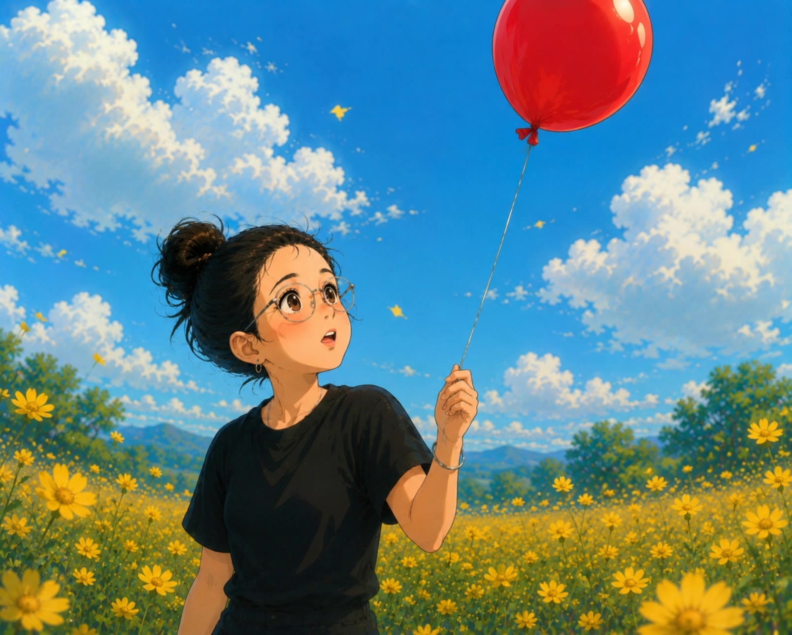 Kling AI work 312307033612929 - studio ghibli clouds AI video