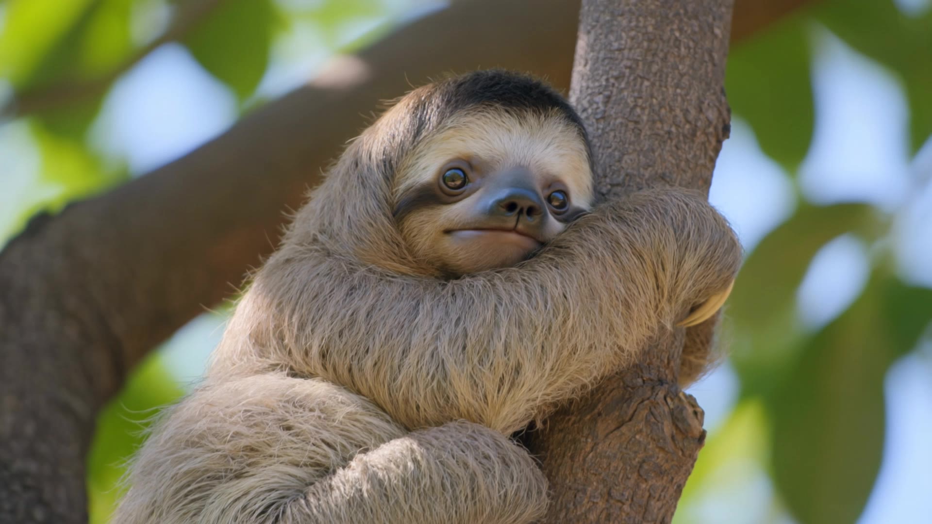 Kling AI work 310401107612338 - sloth swimming AI video