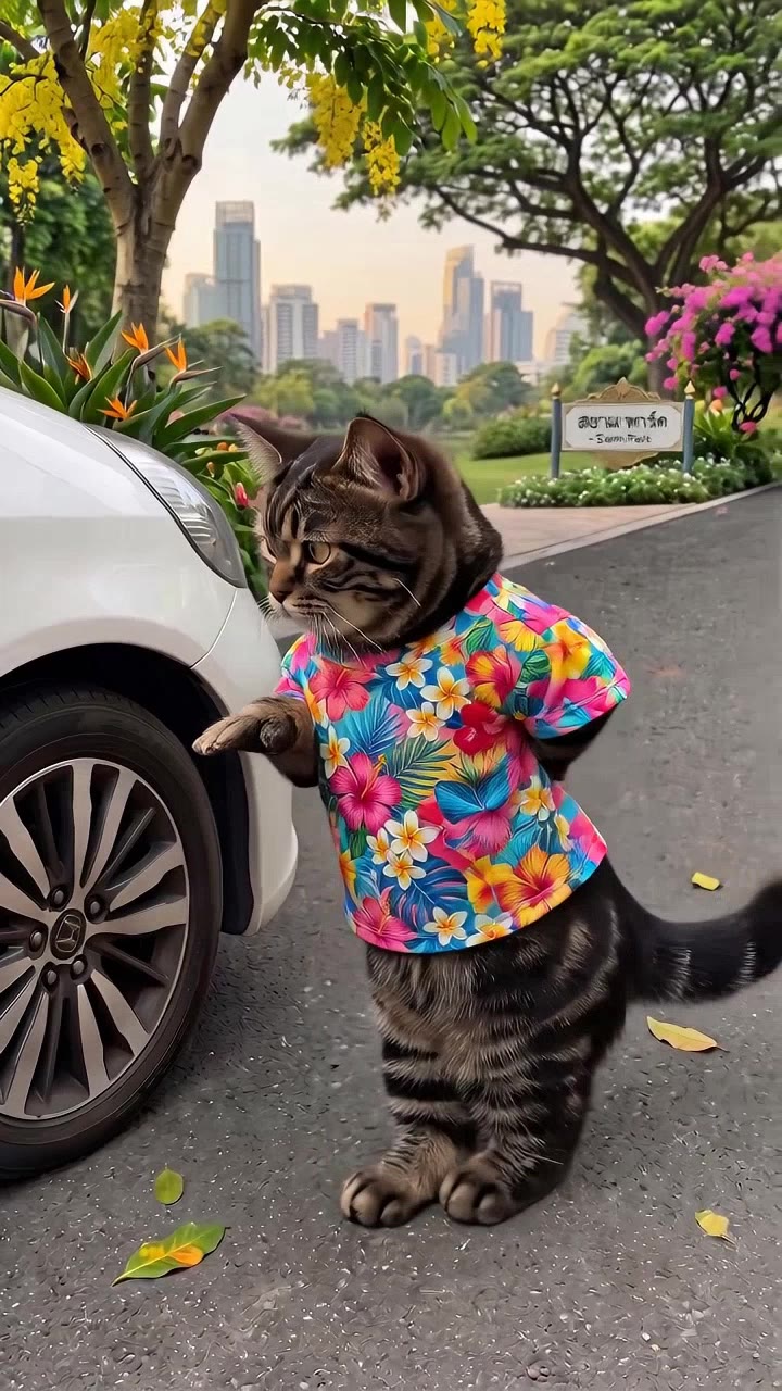 The cat for learn - ai cat video AI video