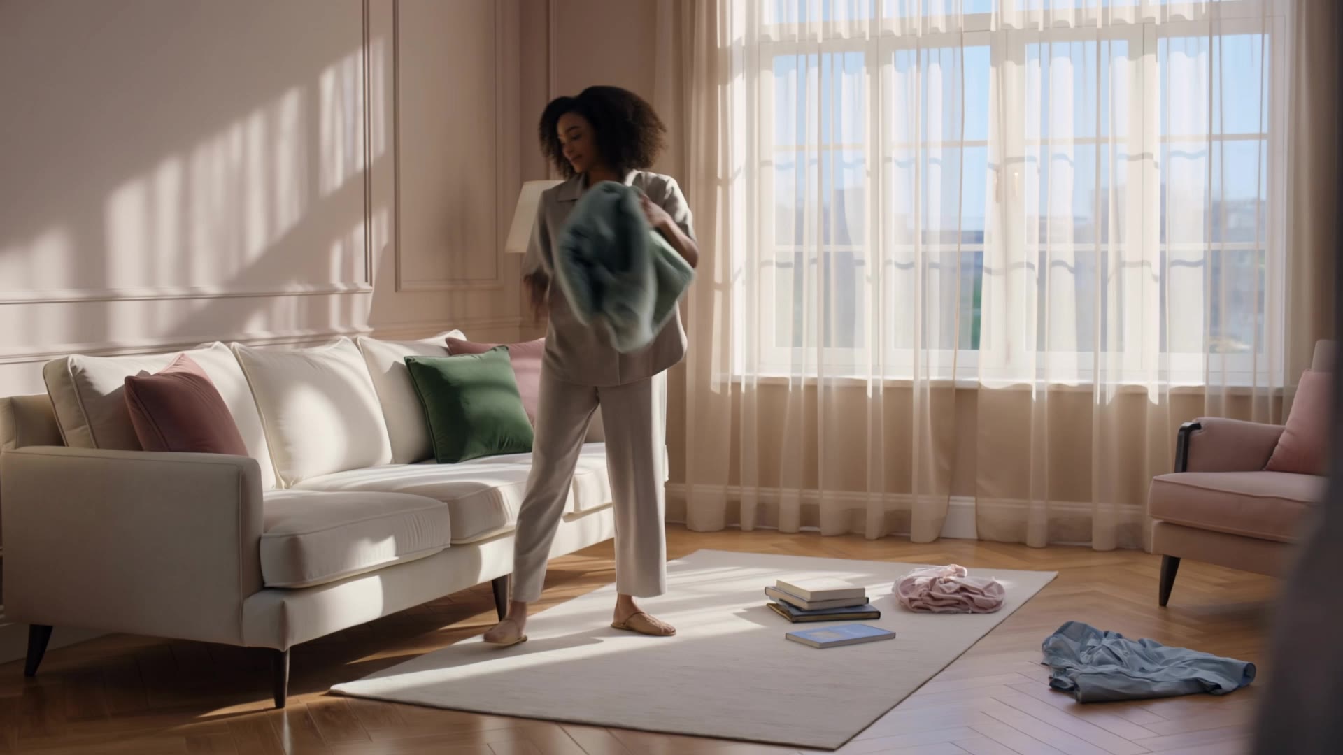 Kling AI work 316112923666895 - sage green web color AI video