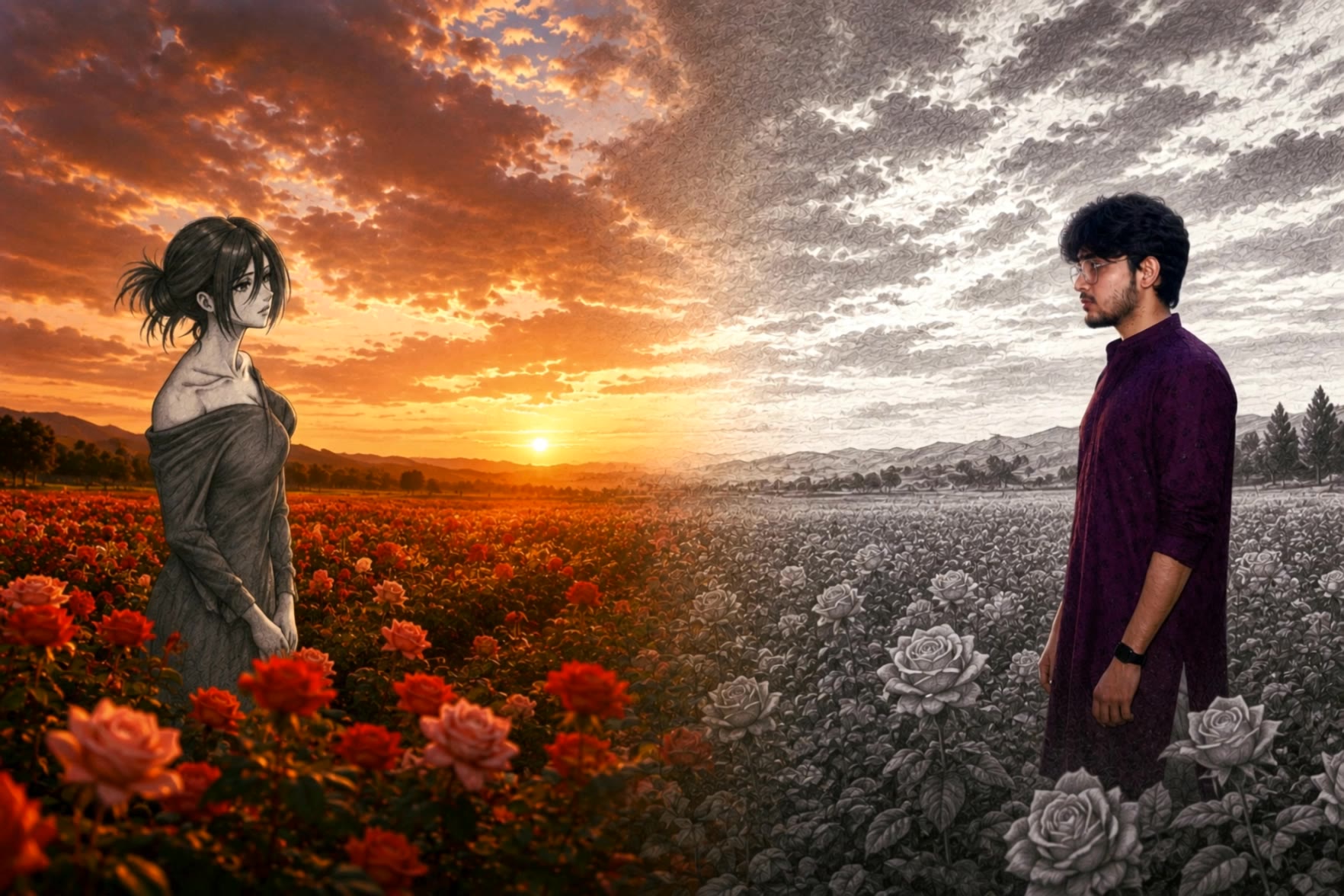 rose field anime - ai anime art generator from text AI video