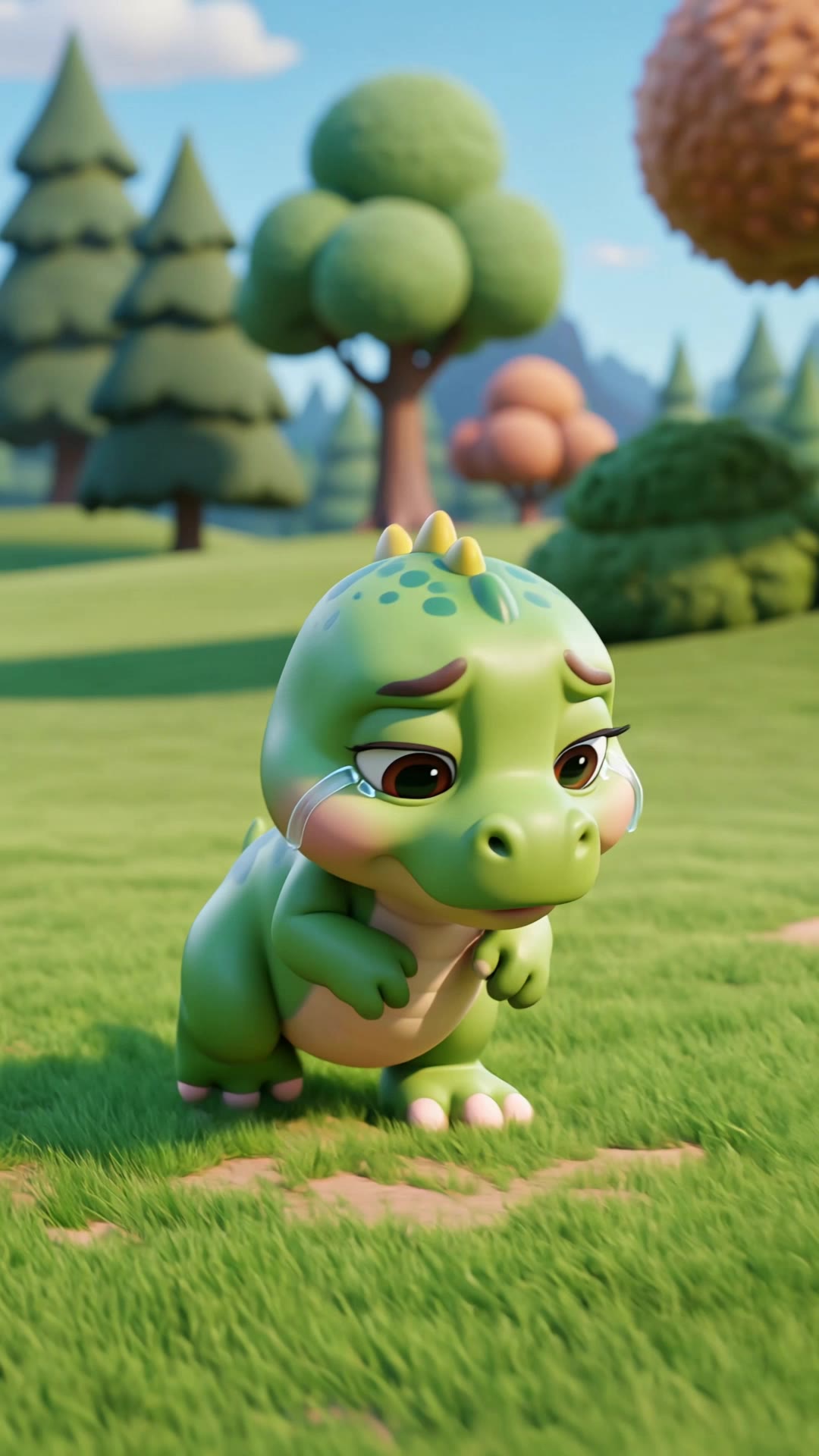 baby dino corgi 2 - cartoon hug AI video