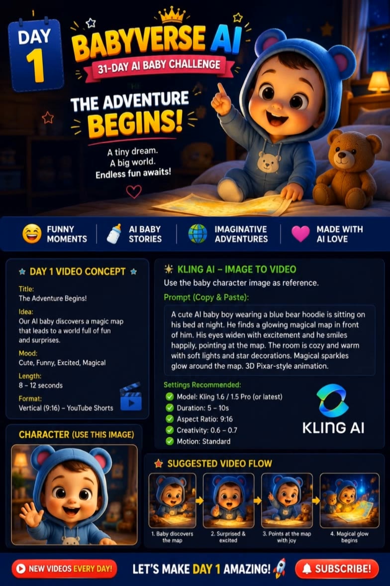 Baby adventures story time - ai baby video maker free AI video