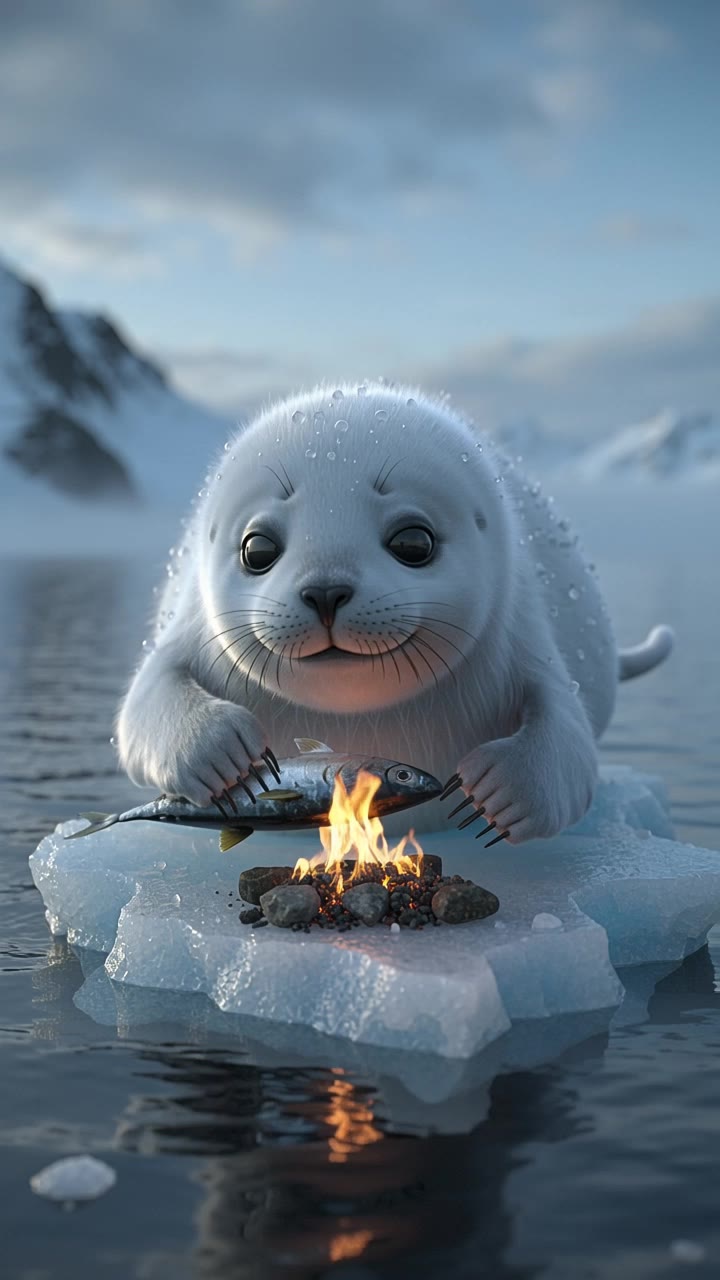 Kling AI work 297236337506932 - clip art iceberg AI video