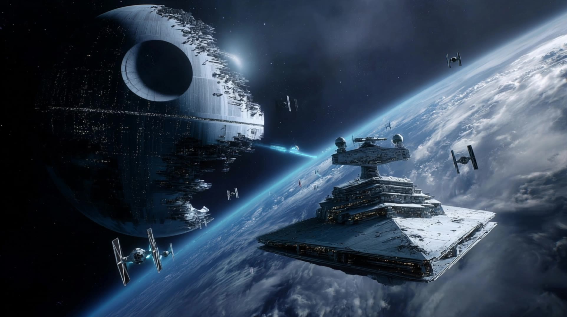 Death Star 3 - star style AI video