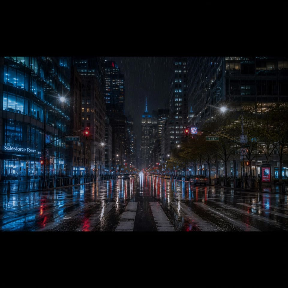 Rain in NYC! - rain desktop wallpaper AI video