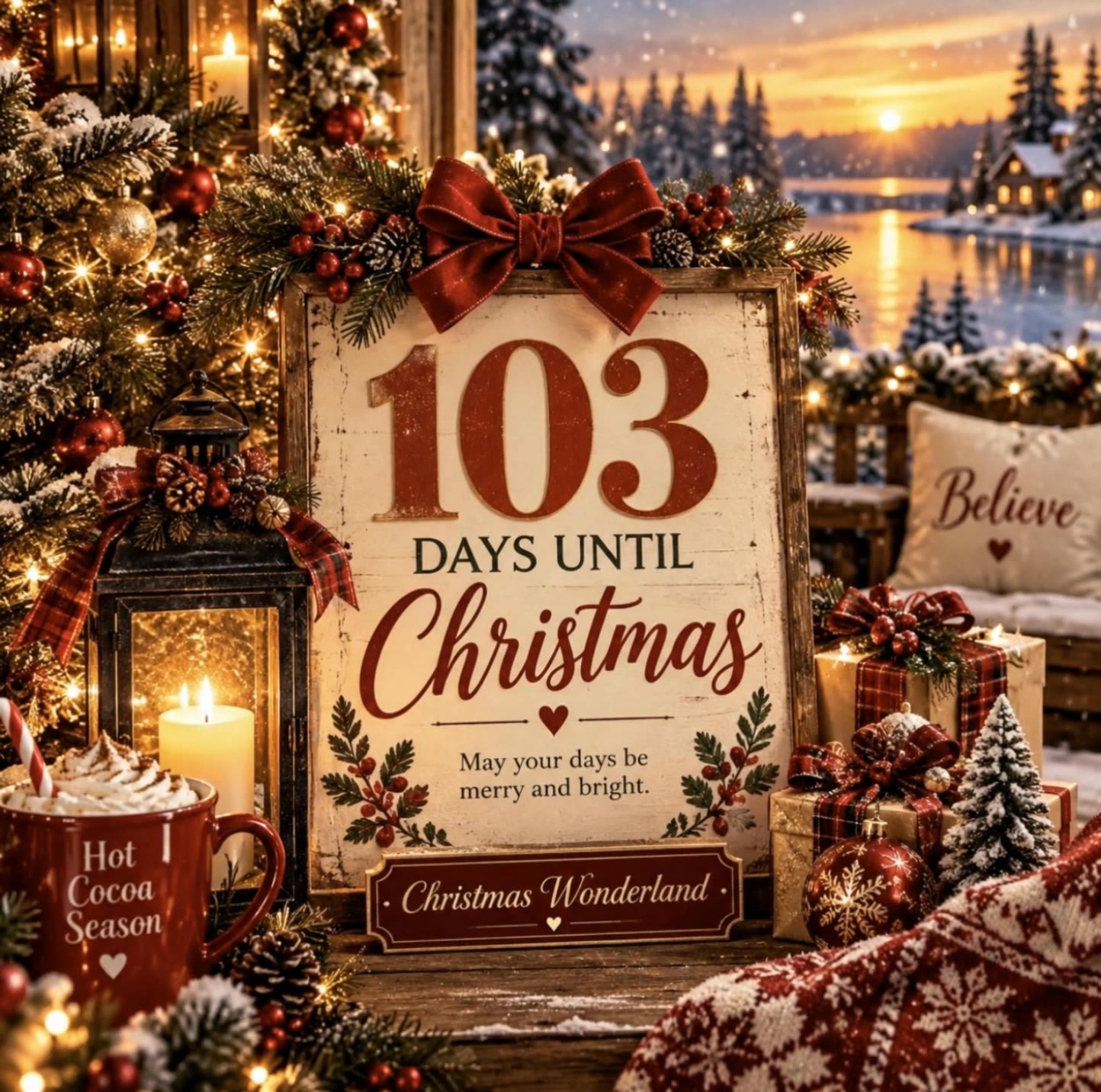 103 Days Until Christmas  - christmas postcards free online AI video