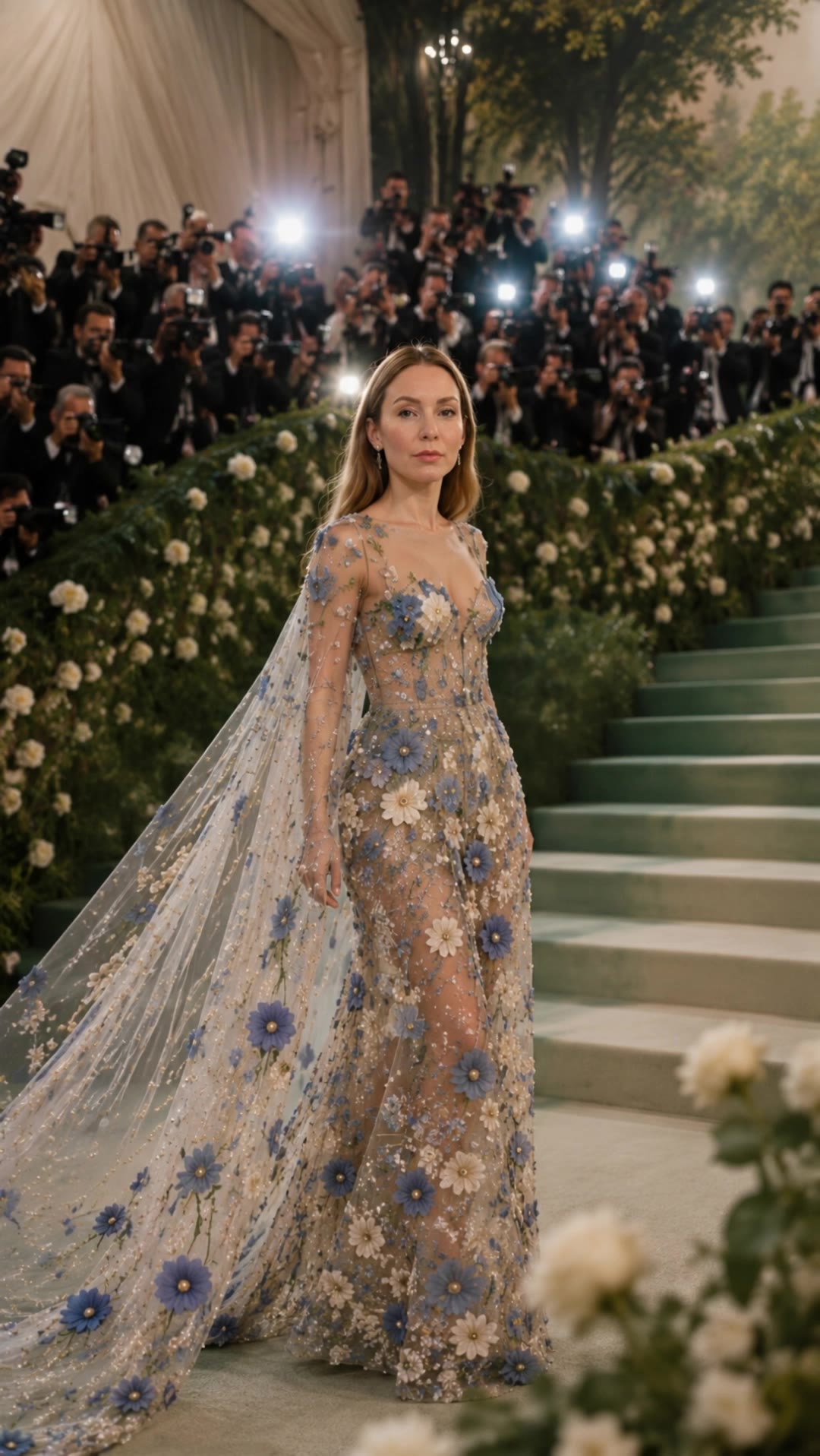 Woman at the Met GalaMet Gala - woman try on AI video
