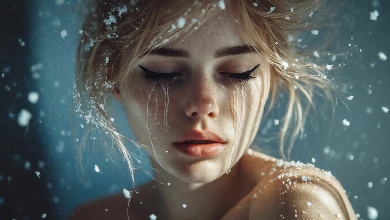 Falling snow - snow kling ai AI video