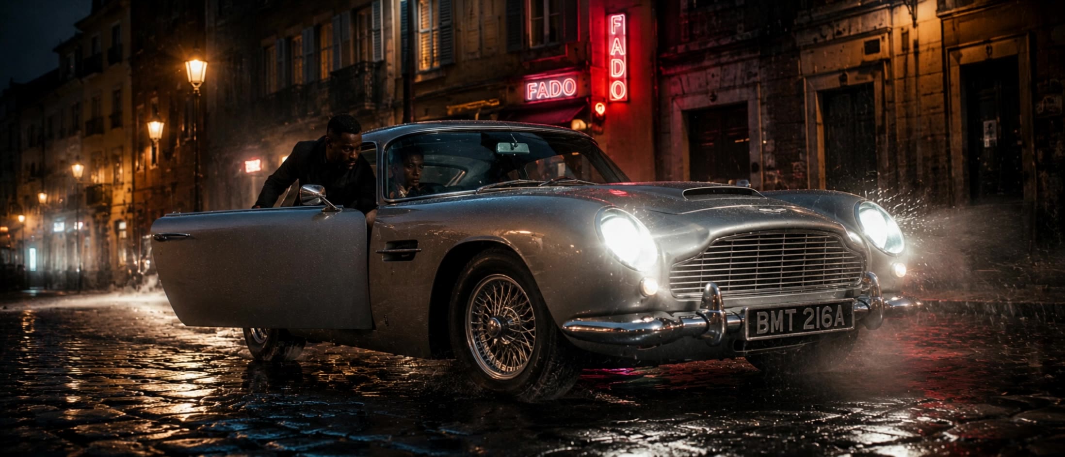 I love the Austin Martin - the silver whip movie AI video