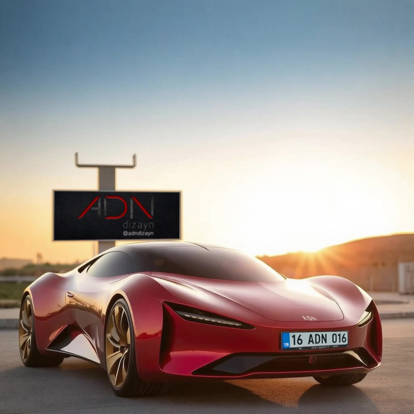 adndizayn sport car design - step 2 pushing car AI video