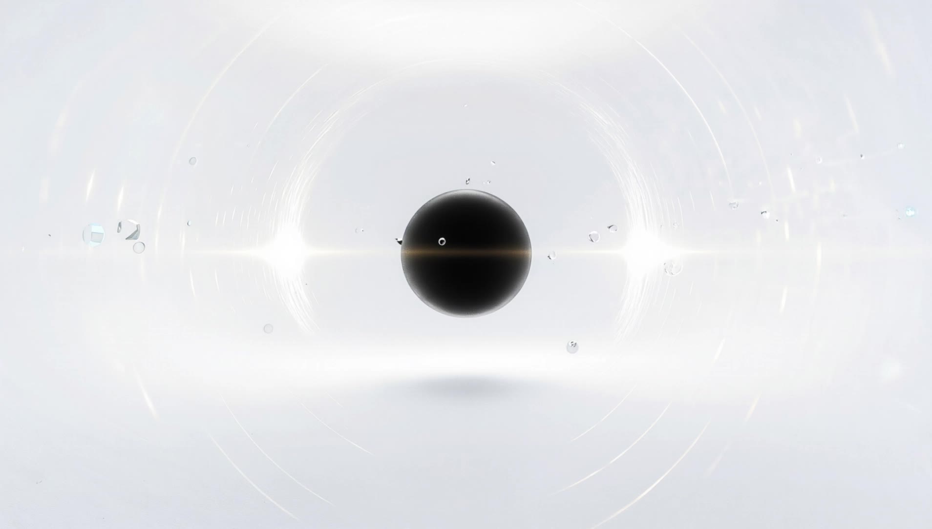 black singularity point implodin - black and white light leak AI video