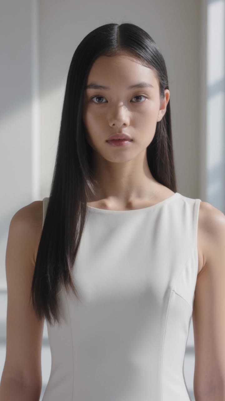 Kling AI work 318175154525877 - undercut women long hair AI video
