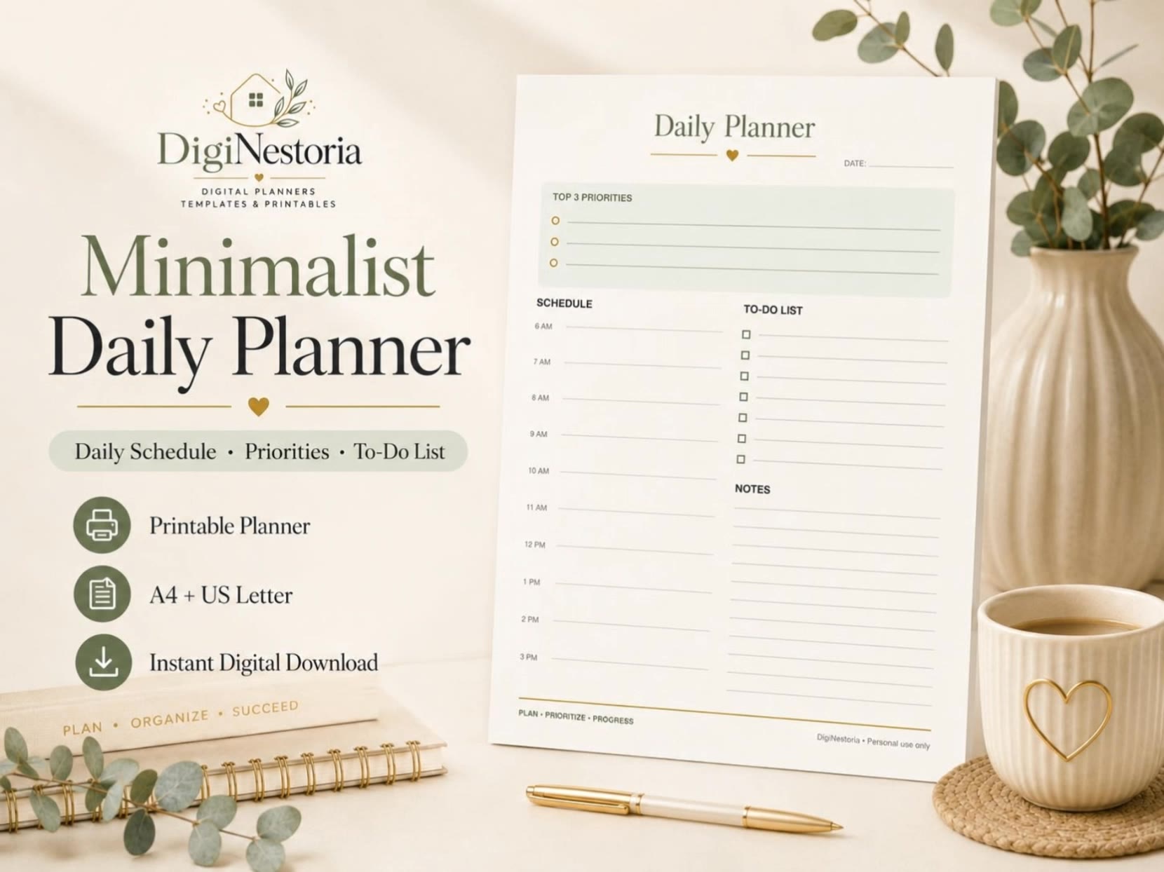 Minimalist Daily Planner  - kling ai daily free credits AI video